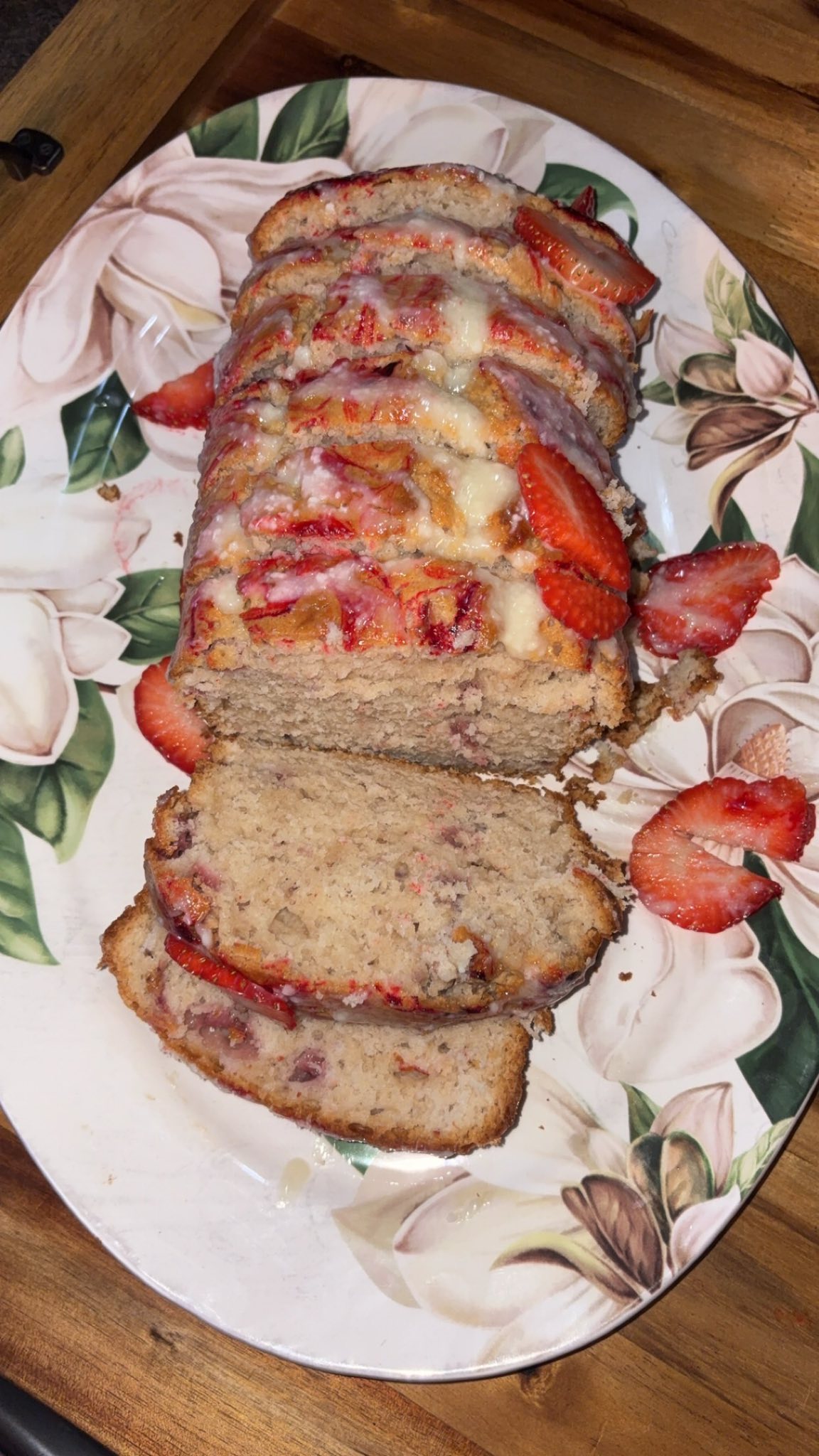 Strawberry bread sliced